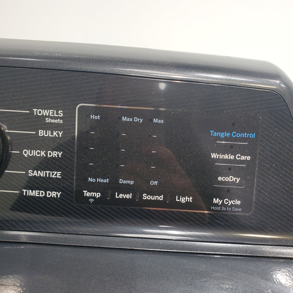 Pictures of Diamond Gray ENERGY STAR GE Profile 5.4 cu. ft. Top Load Washing Machine with FlexDispense and Diamond Gray ENERGY STAR GE Profile 7.4 cu. ft. Gas Dryer with Steam - Scratch & Dent - Moderate - Neu Appliance Outlet - Discount Appliance Outlet in Austin, Tx