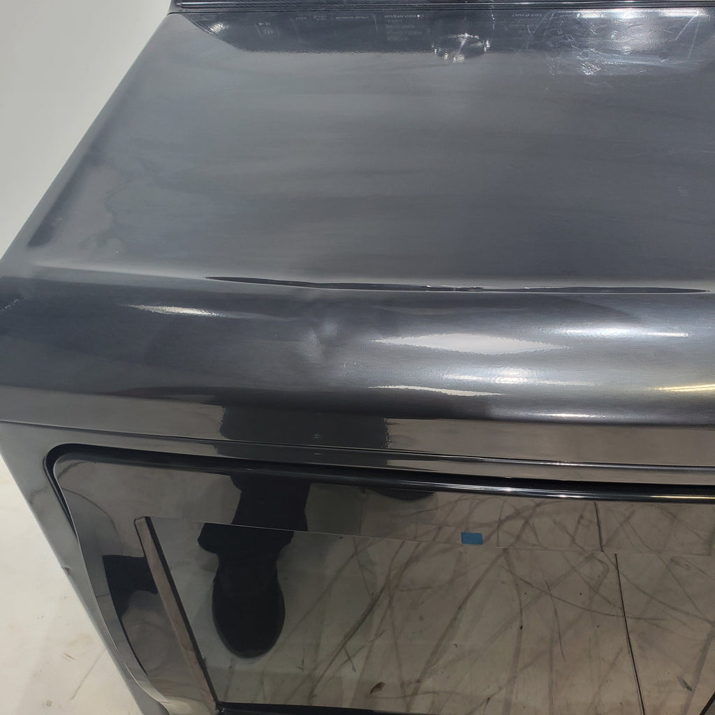 Pictures of Diamond Gray ENERGY STAR GE Profile 5.4 cu. ft. Top Load Washing Machine with FlexDispense and Diamond Gray ENERGY STAR GE Profile 7.4 cu. ft. Gas Dryer with Steam - Scratch & Dent - Moderate - Neu Appliance Outlet - Discount Appliance Outlet in Austin, Tx