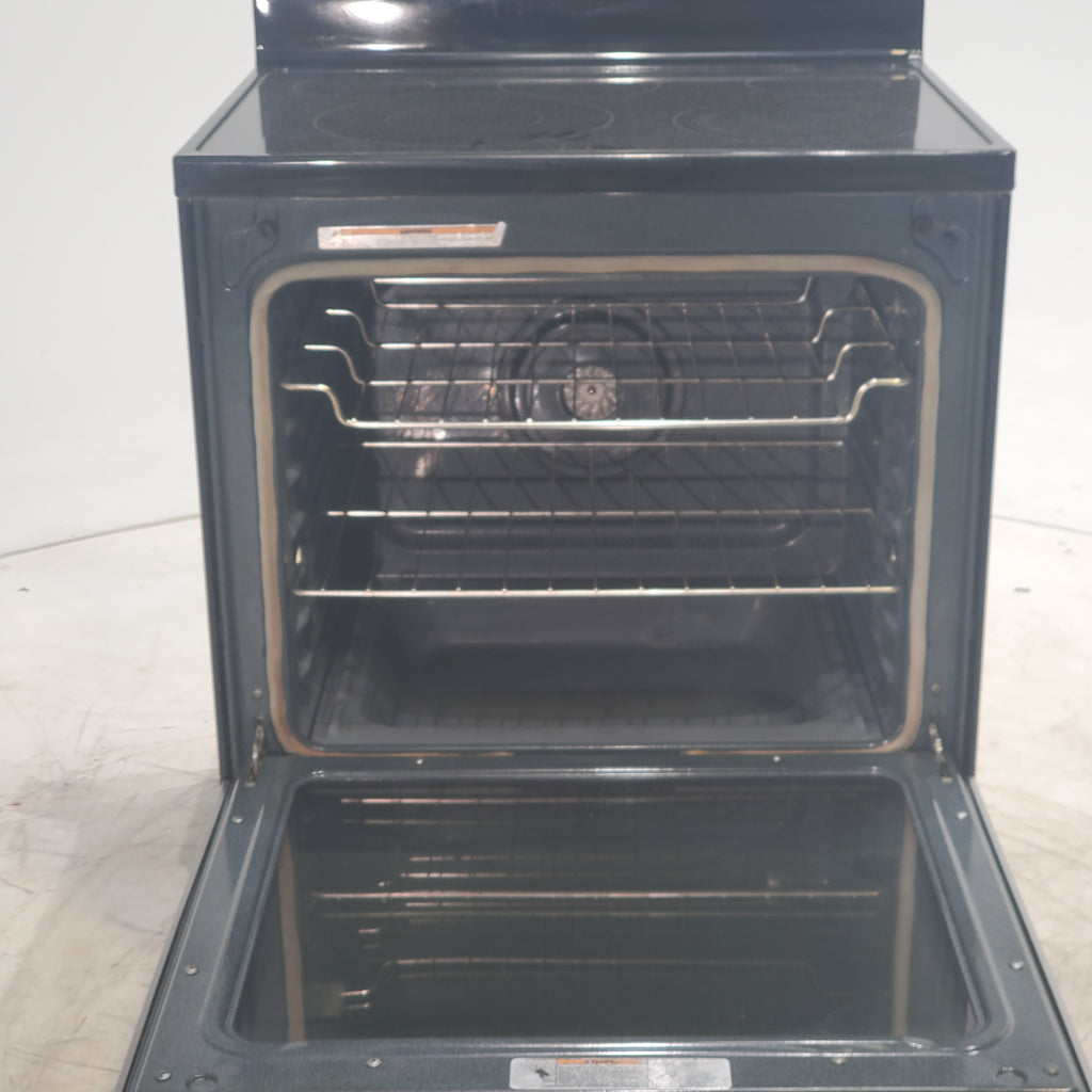 Pictures of Fingerprint-Resistant Stainless Steel Maytag 6.4 cu. ft. Freestanding 5 Heating Elements Smooth Cooktop Electric Range with Convection - Certified Refurbished - Neu Appliance Outlet - Discount Appliance Outlet in Austin, Tx