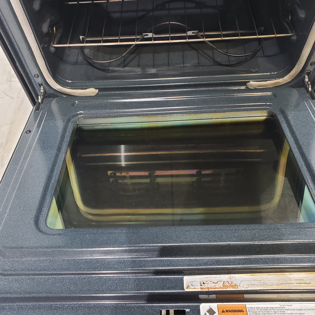 Pictures of Black-on-Stainless Steel Whirlpool 5.3 cu. ft. Freestanding 5 Heating Element Smooth Cooktop Range with Frozen Bake Technology - Scratch & Dent - Minor - Neu Appliance Outlet - Discount Appliance Outlet in Austin, Tx