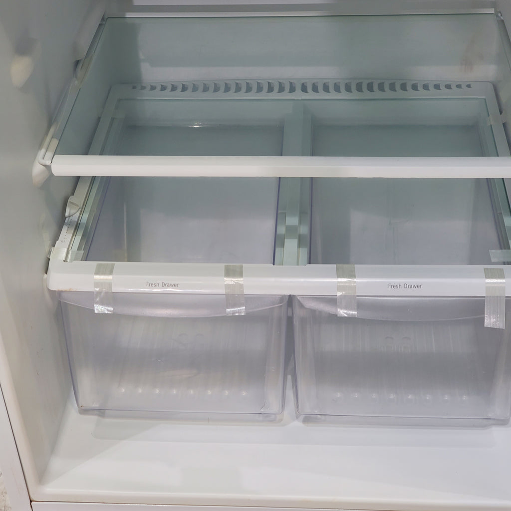 Pictures of 30 in. Wide White Frigidaire 20.4 cu. ft. Top Freezer Refrigerator with Reversible Doors - Certified Refurbished - Neu Appliance Outlet - Discount Appliance Outlet in Austin, Tx