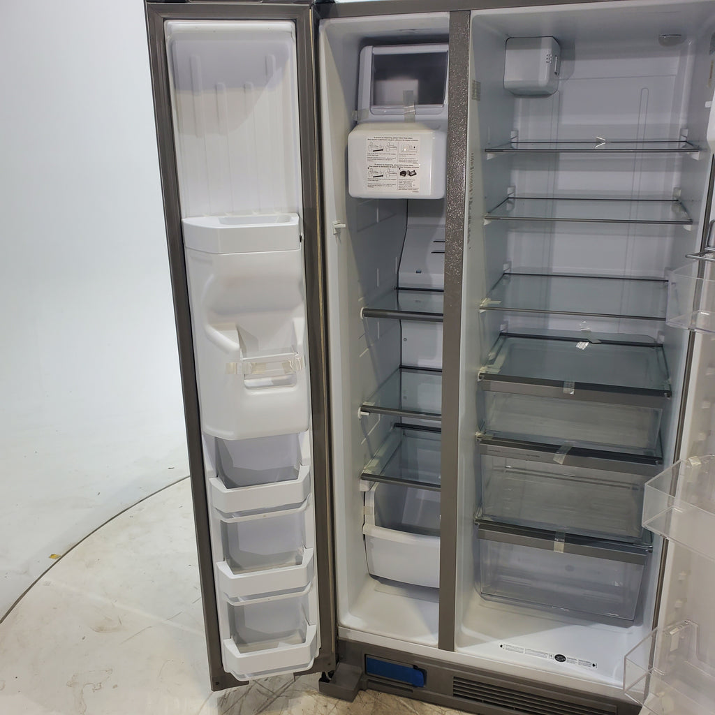 Pictures of 33 in. Wide Fingerprint-Resistant Stainless Steel Whirlpool 21.4 cu. ft. Side by Side Refrigerator with In Door Ice and Water Dispenser - Certified Refurbished - Neu Appliance Outlet - Discount Appliance Outlet in Austin, Tx