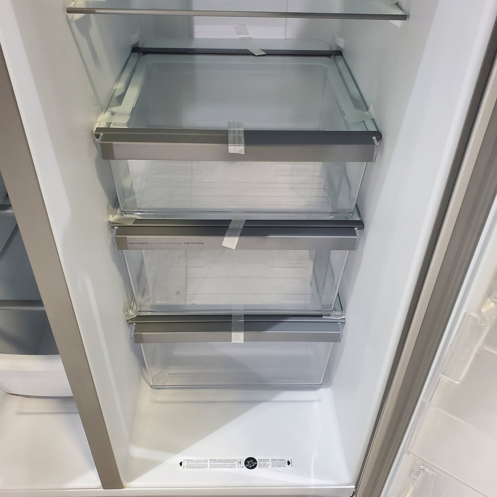 Pictures of 33 in. Wide Fingerprint-Resistant Stainless Steel Whirlpool 21.4 cu. ft. Side by Side Refrigerator with In Door Ice and Water Dispenser - Certified Refurbished - Neu Appliance Outlet - Discount Appliance Outlet in Austin, Tx