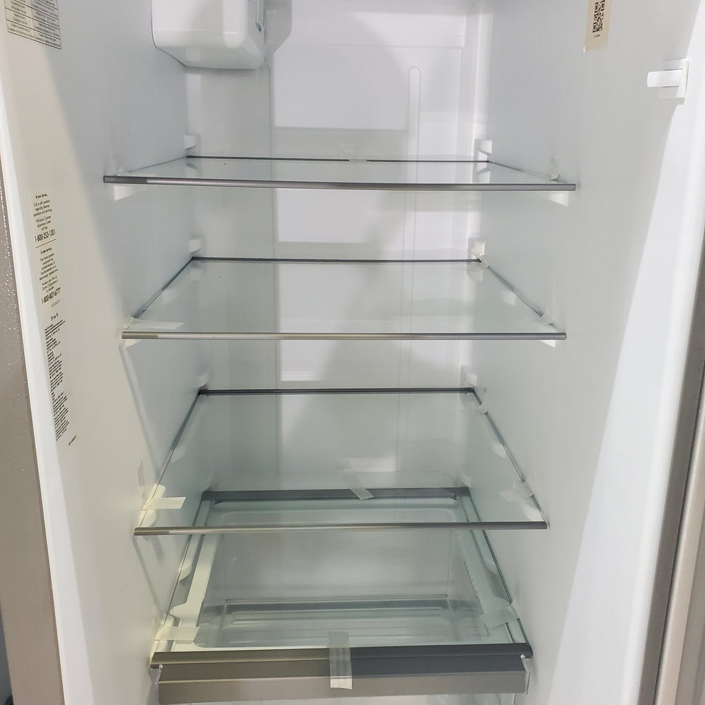 Pictures of 33 in. Wide Fingerprint-Resistant Stainless Steel Whirlpool 21.4 cu. ft. Side by Side Refrigerator with In Door Ice and Water Dispenser - Certified Refurbished - Neu Appliance Outlet - Discount Appliance Outlet in Austin, Tx