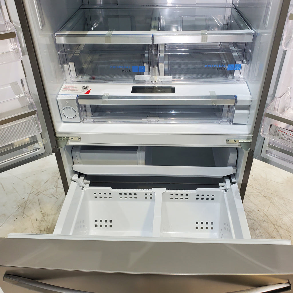 Pictures of Smudge-Proof Stainless Steel ENERGY STAR Frigidaire Gallery 27.8 cu. ft. 3 Door French Door Refrigerator with Dual Ice Maker- Scratch & Dent - Minor - Neu Appliance Outlet - Discount Appliance Outlet in Austin, Tx