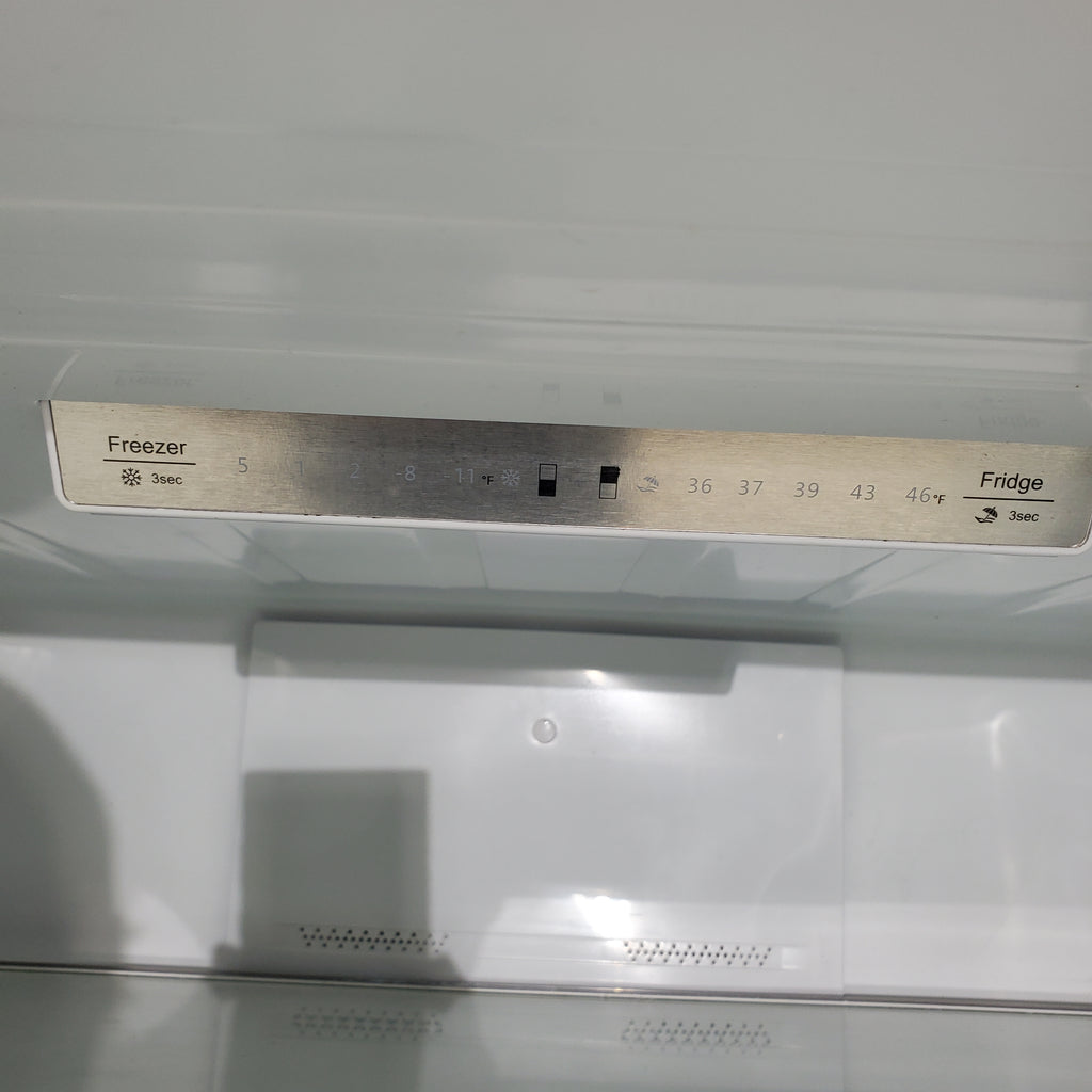 Pictures of 32 in. Wide Counter Depth Stainless Steel ENERGY STAR Hisense 17.1 cu. ft. Bottom Freezer Refrigerator with Super Freezer Technology - Certified Refurbished - Neu Appliance Outlet - Discount Appliance Outlet in Austin, Tx