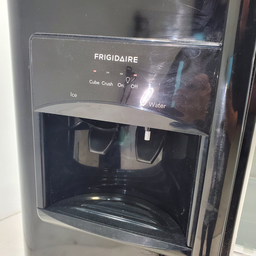 33" Wide Ebony Black Frigidaire 22.1 cu. ft. Side by Side Refrigerator with External Ice and Water Dispenser - Certified Refurbished