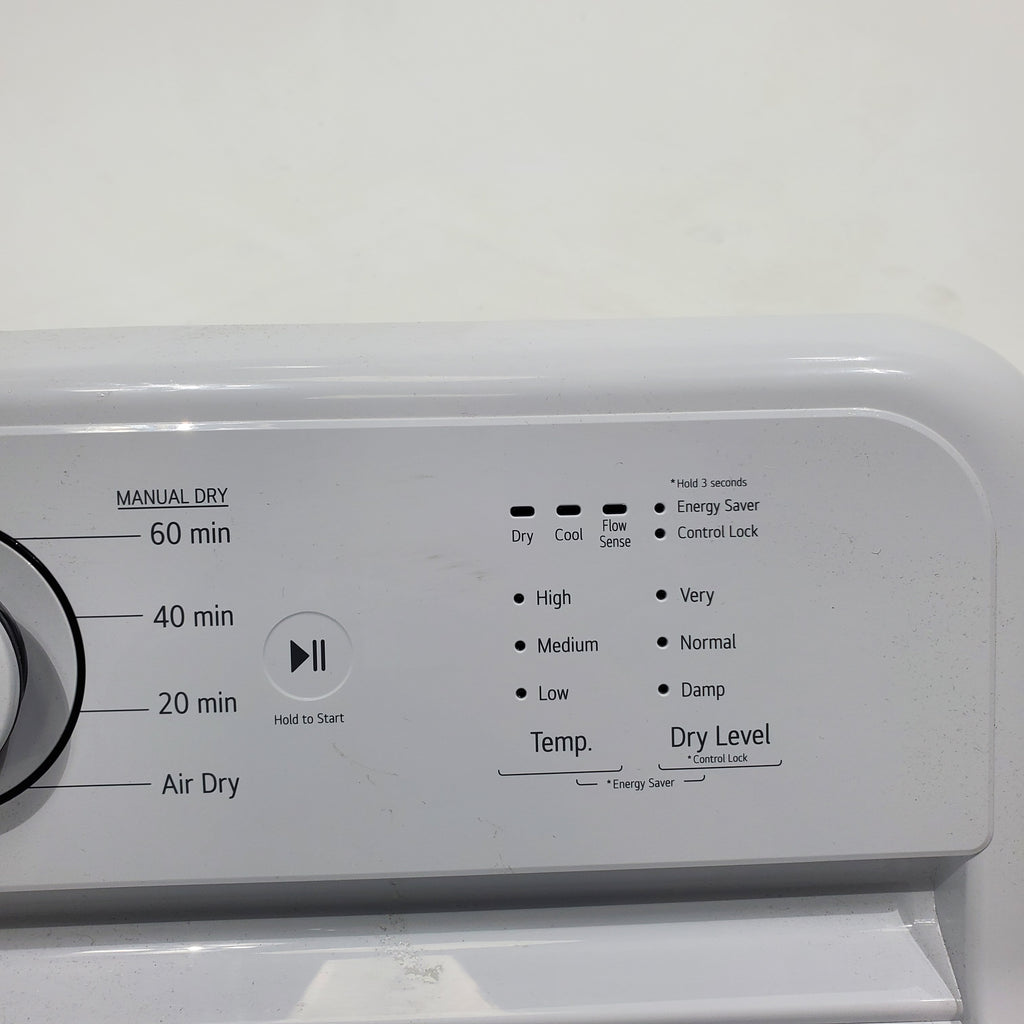 Pictures of ENERGY STAR LG 7.3 cu. ft. Gas Dryer with Dial-A Cycle Knob and FlowSense Duct Clogging Indicator - Scratch & Dent - Minor - Neu Appliance Outlet - Discount Appliance Outlet in Austin, Tx