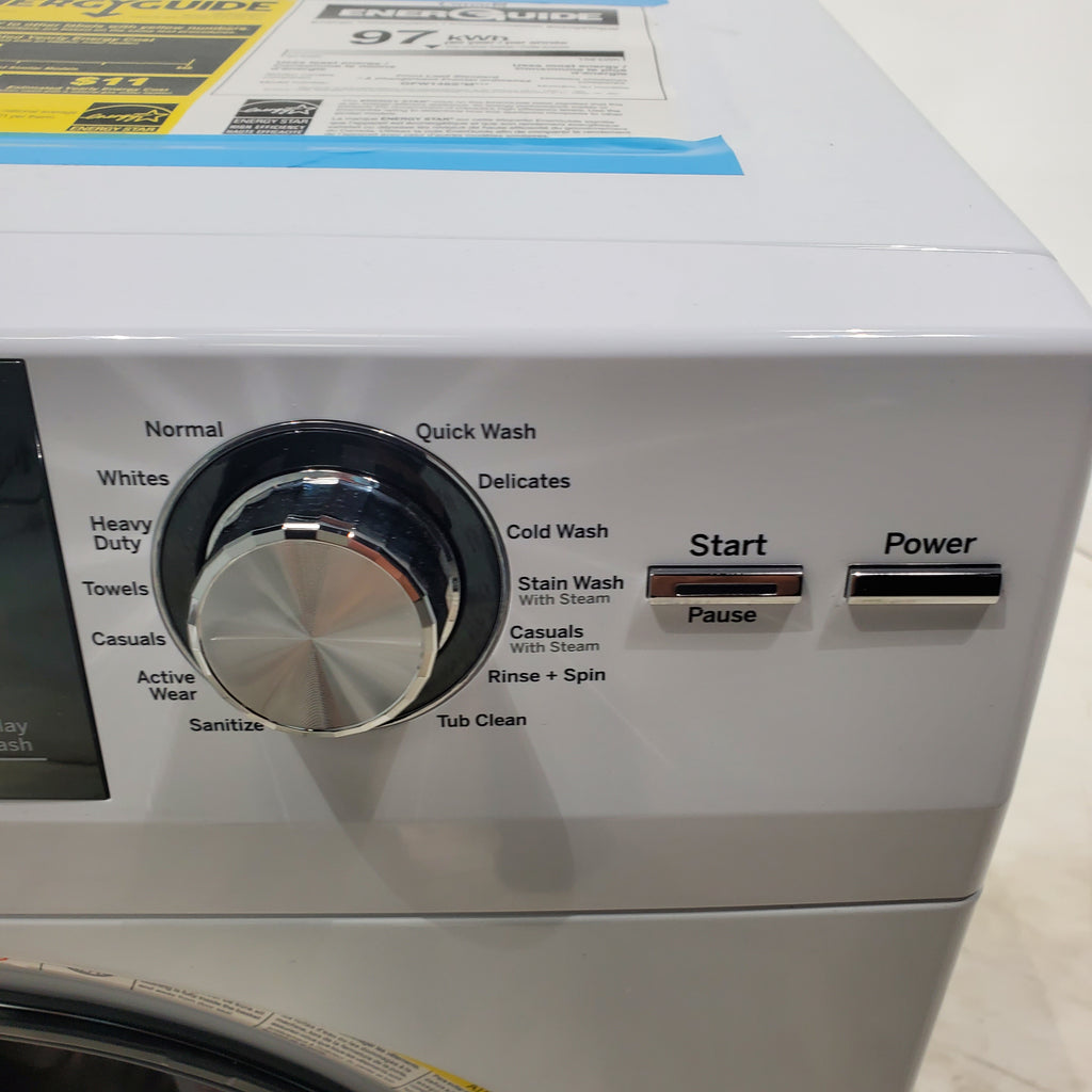 Pictures of Compact 24 in. Wide GE ENERGY STAR 2.4 cu. ft. Front Load Steam Washing Machine with 1400 RPM Spin Speed and Frontload Vented WiFi Capable ENERGY STAR 4.3 cu. ft. Electric Dryer with Stainless Steel Basket - Scratch & Dent - Minor - Neu Appliance Outlet - Discount Appliance Outlet in Austin, Tx