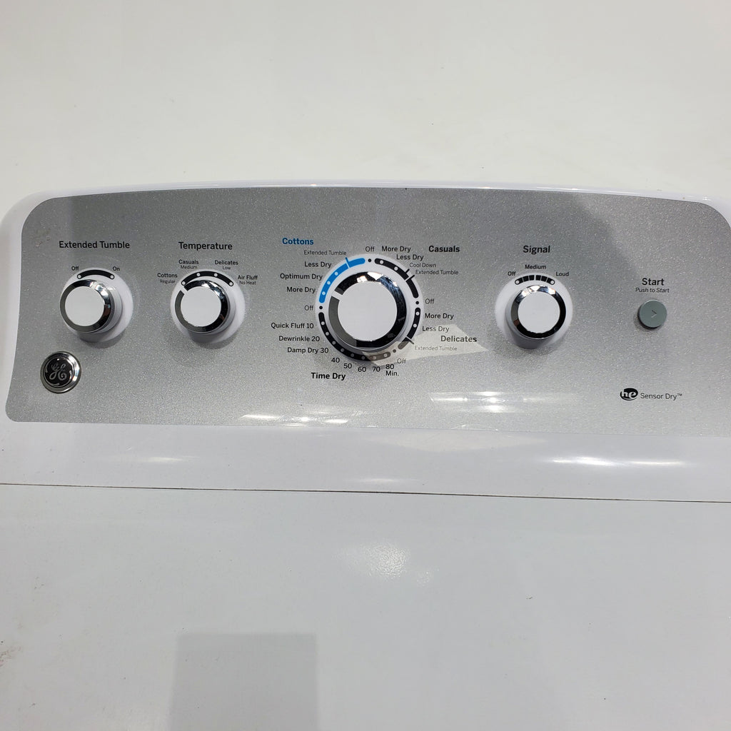 Pictures of ENERGY STAR GE 4.6 cu. ft. Top Load Washing Machine with Stainless Steel Basket and 7.2 cu. ft. Electric Dryer with HE Sensor Dry - Scratch & Dent - Minor - Neu Appliance Outlet - Discount Appliance Outlet in Austin, Tx