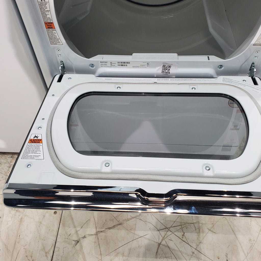 Pictures of Maytag 5.3 cu. ft. Smart Capable ENERGY STAR Top Load Washing Machine with Extra Power Button and  ENERGY STAR Smart Capable 7.4 cu. ft. Electric Steam Dryer with Extra Power Button - Scratch & Dent - Minor - Neu Appliance Outlet - Discount Appliance Outlet in Austin, Tx