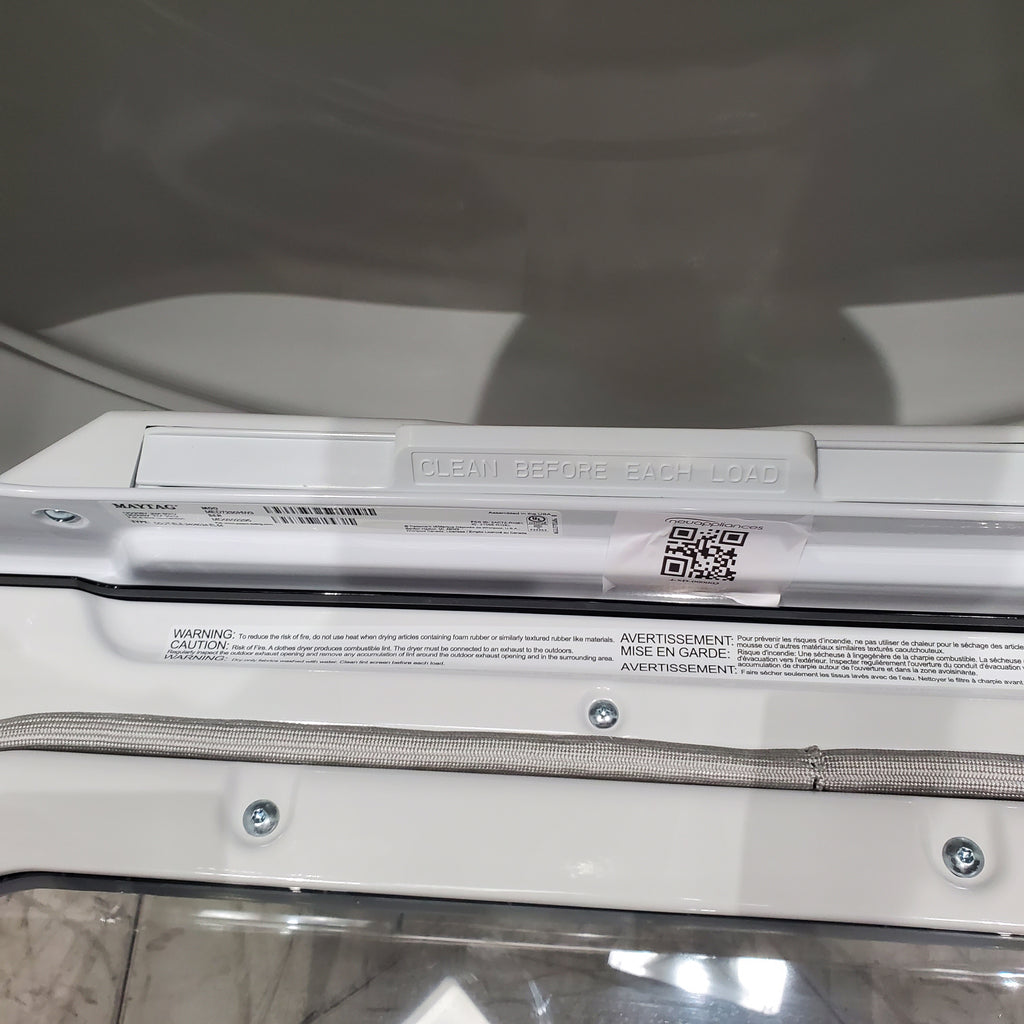 Pictures of Maytag 5.3 cu. ft. Smart Capable ENERGY STAR Top Load Washing Machine with Extra Power Button and  ENERGY STAR Smart Capable 7.4 cu. ft. Electric Steam Dryer with Extra Power Button - Scratch & Dent - Minor - Neu Appliance Outlet - Discount Appliance Outlet in Austin, Tx