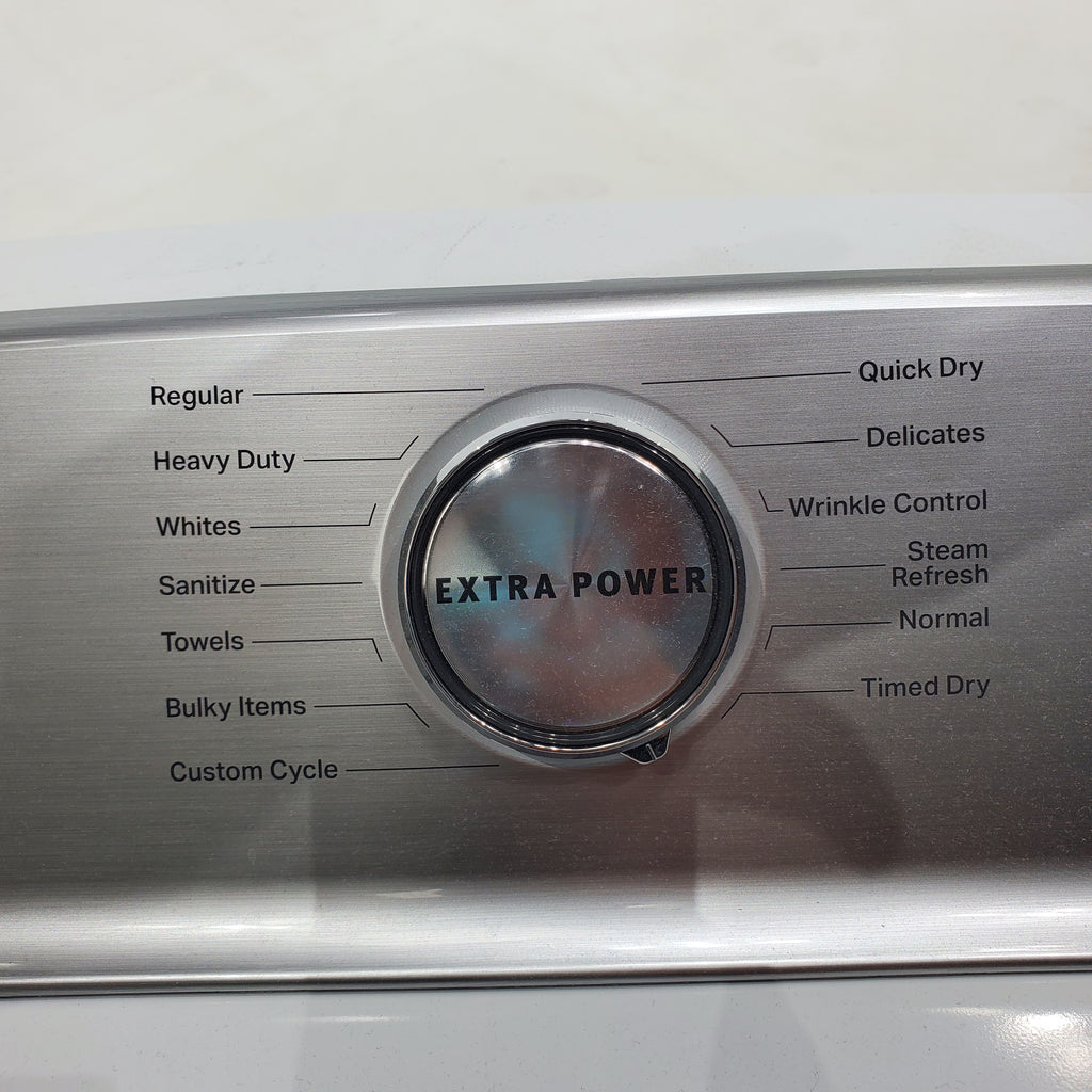 Pictures of Maytag 5.3 cu. ft. Smart Capable ENERGY STAR Top Load Washing Machine with Extra Power Button and  ENERGY STAR Smart Capable 7.4 cu. ft. Electric Steam Dryer with Extra Power Button - Scratch & Dent - Minor - Neu Appliance Outlet - Discount Appliance Outlet in Austin, Tx