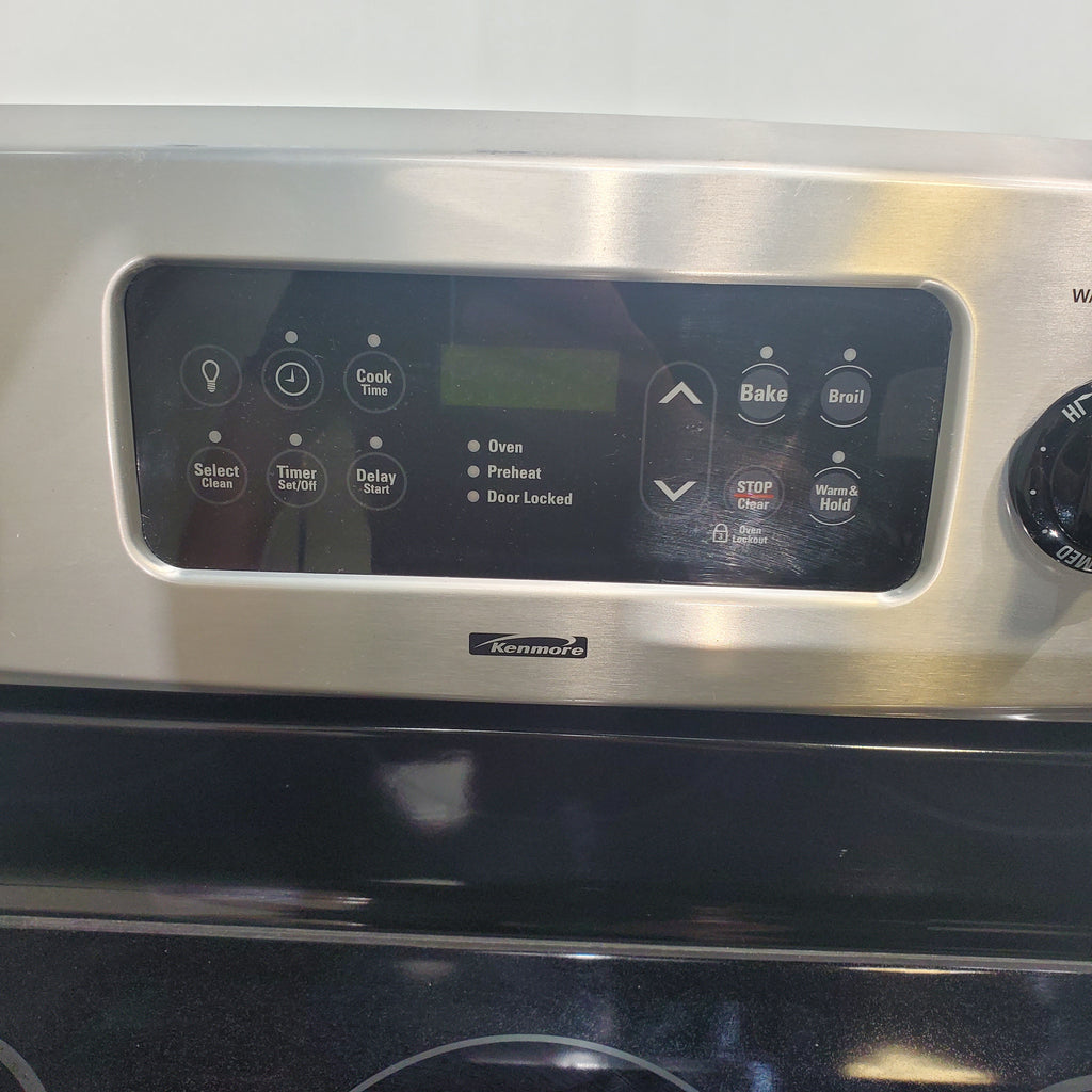 Pictures of Stainless Steel Kenmore 4.9 cu. ft. 4 Heating Element Freestanding Electric Range with Smooth Cooktop - Certified Refurbished - Neu Appliance Outlet - Discount Appliance Outlet in Austin, Tx