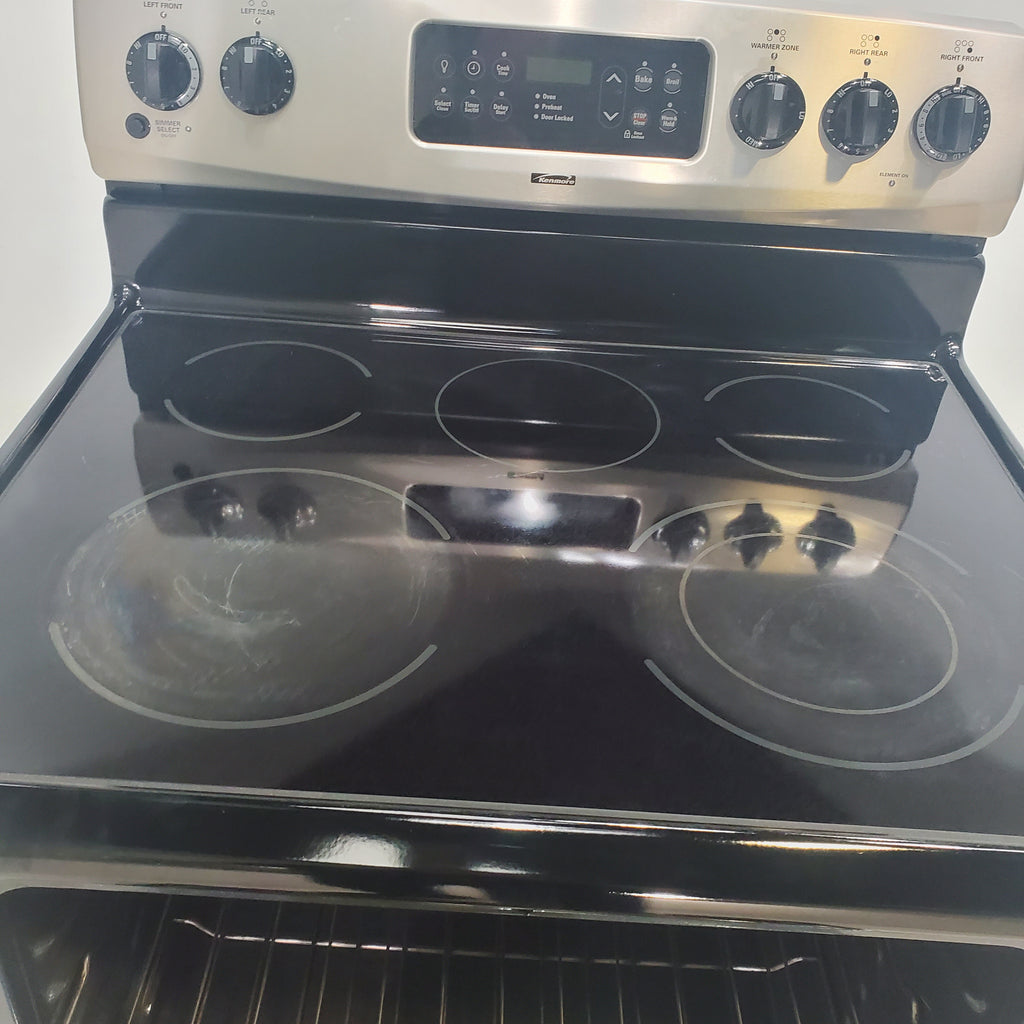 Pictures of Stainless Steel Kenmore 4.9 cu. ft. 4 Heating Element Freestanding Electric Range with Smooth Cooktop - Certified Refurbished - Neu Appliance Outlet - Discount Appliance Outlet in Austin, Tx
