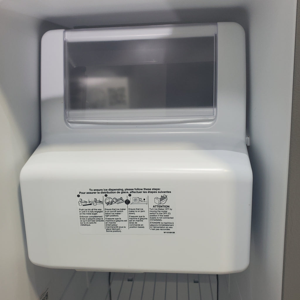 Pictures of 33 in. Wide Fingerprint-Resistant Stainless Steel Whirlpool 21.4 cu. ft. Side by Side Refrigerator with In Door Ice and Water Dispenser - Scratch & Dent - Minor - Neu Appliance Outlet - Discount Appliance Outlet in Austin, Tx