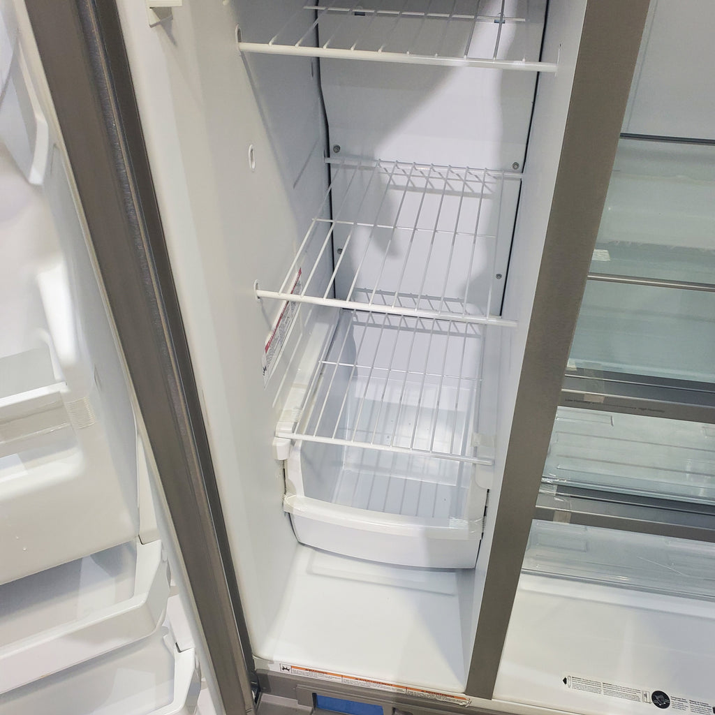 Pictures of 33 in. Wide Fingerprint-Resistant Stainless Steel Whirlpool 21.4 cu. ft. Side by Side Refrigerator with In Door Ice and Water Dispenser - Scratch & Dent - Minor - Neu Appliance Outlet - Discount Appliance Outlet in Austin, Tx