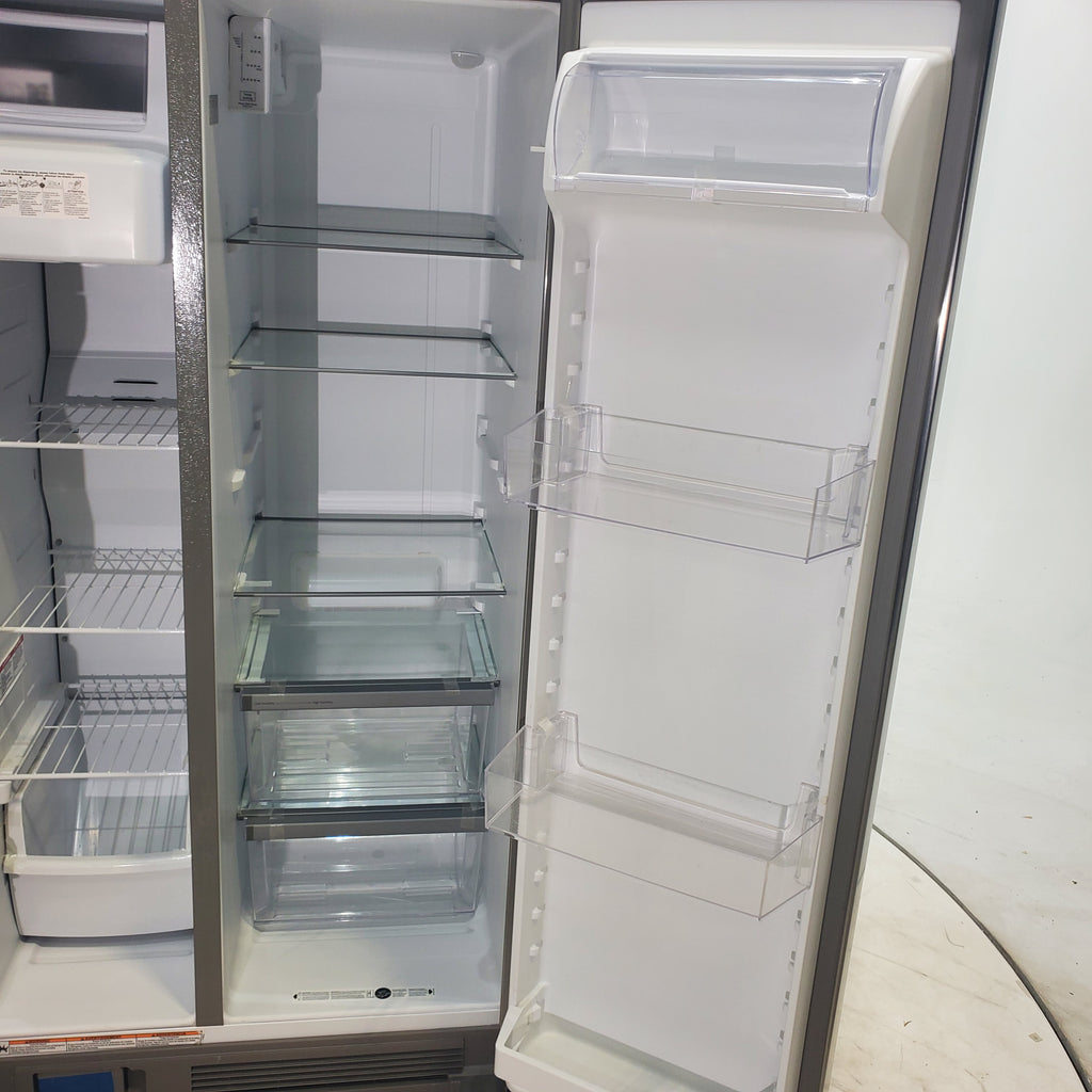 Pictures of 33 in. Wide Fingerprint-Resistant Stainless Steel Whirlpool 21.4 cu. ft. Side by Side Refrigerator with In Door Ice and Water Dispenser - Scratch & Dent - Minor - Neu Appliance Outlet - Discount Appliance Outlet in Austin, Tx
