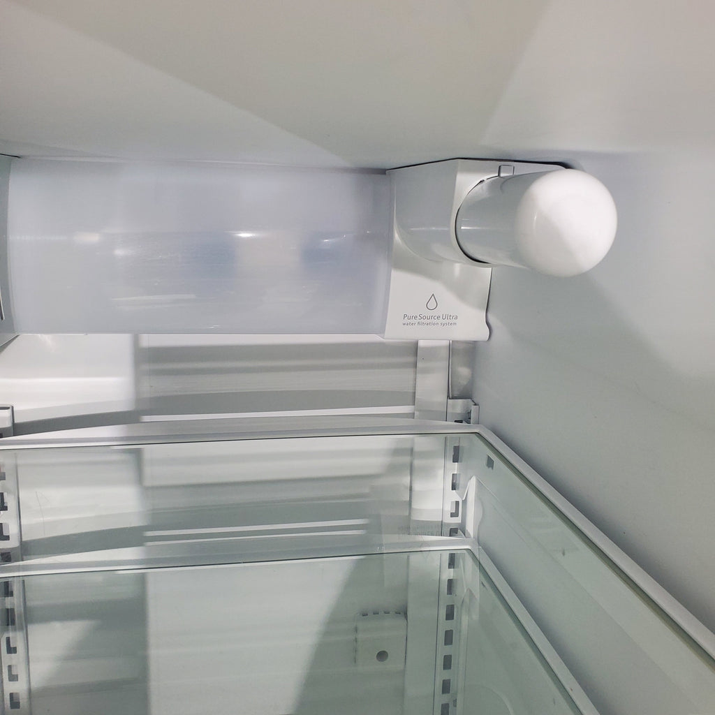 Pictures of Smudge-Proof Stainless Steel ENERGY STAR Frigidaire Gallery 25.6 cu. ft. Side by Side Refrigerator with External Water and Ice Dispenser - Certified Refurbished - Neu Appliance Outlet - Discount Appliance Outlet in Austin, Tx