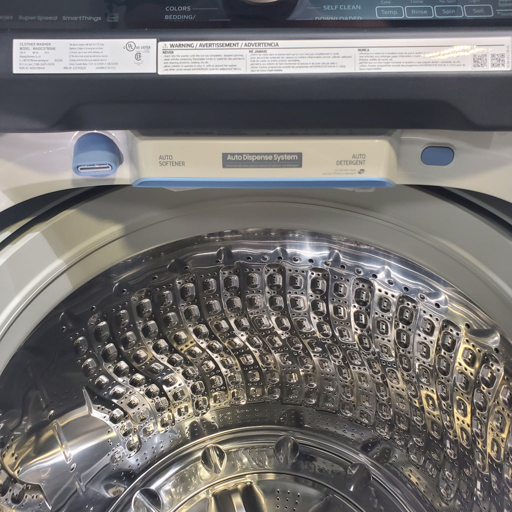 Pictures of 5.5 cu. ft. Extra-Large Capacity Smart Top Load Washer with Auto Dispense System in Ivory - Scratch & Dent - Minor - Neu Appliance Outlet - Discount Appliance Outlet in Austin, Tx