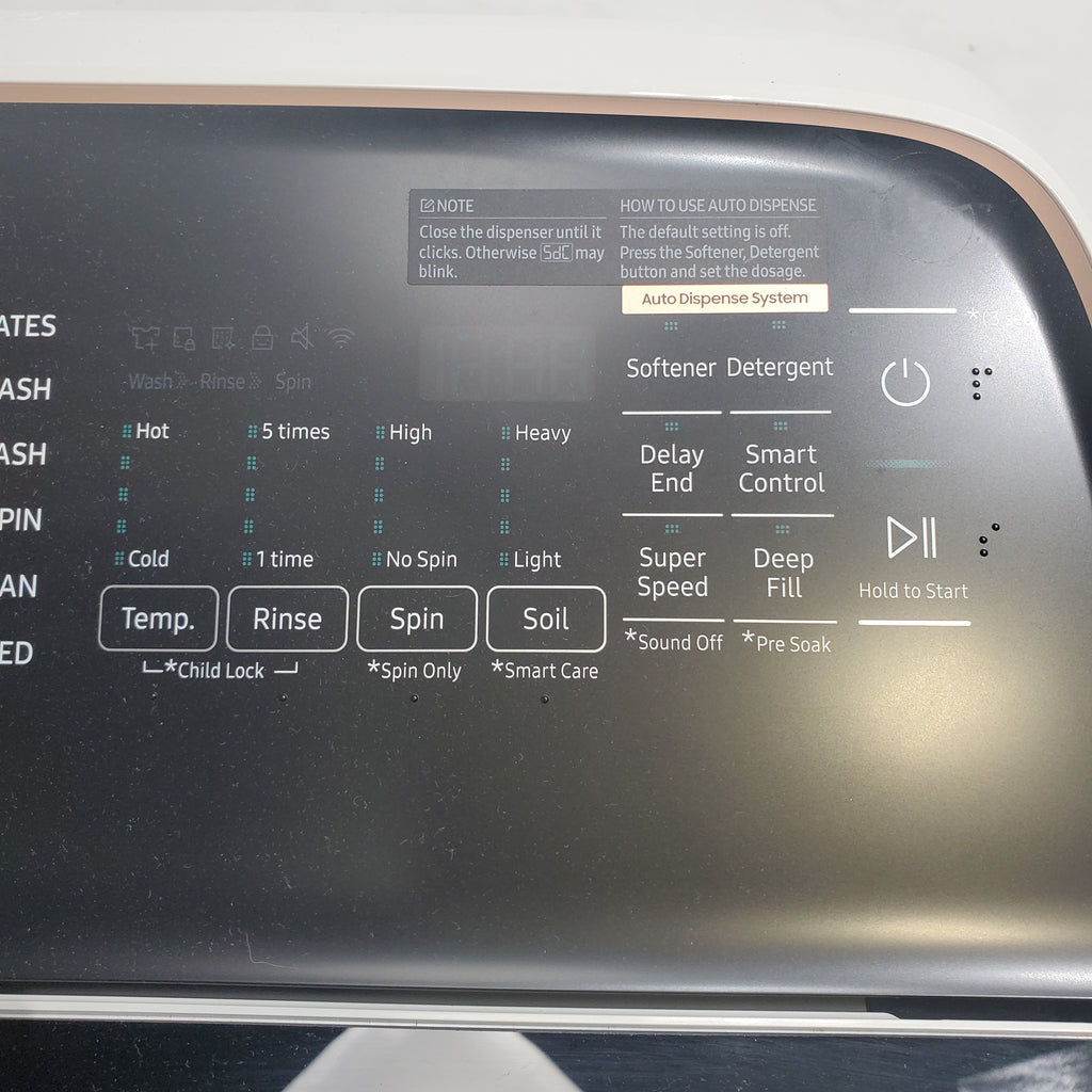 Pictures of 5.5 cu. ft. Extra-Large Capacity Smart Top Load Washer with Auto Dispense System in Ivory - Scratch & Dent - Minor - Neu Appliance Outlet - Discount Appliance Outlet in Austin, Tx