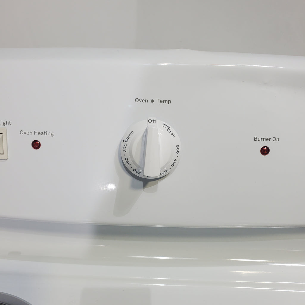 Pictures of White GE 5.0 cu. ft. Freestanding 4 Heating Element Electric Range with Dual Element Bake - Scratch & Dent - Major - Neu Appliance Outlet - Discount Appliance Outlet in Austin, Tx