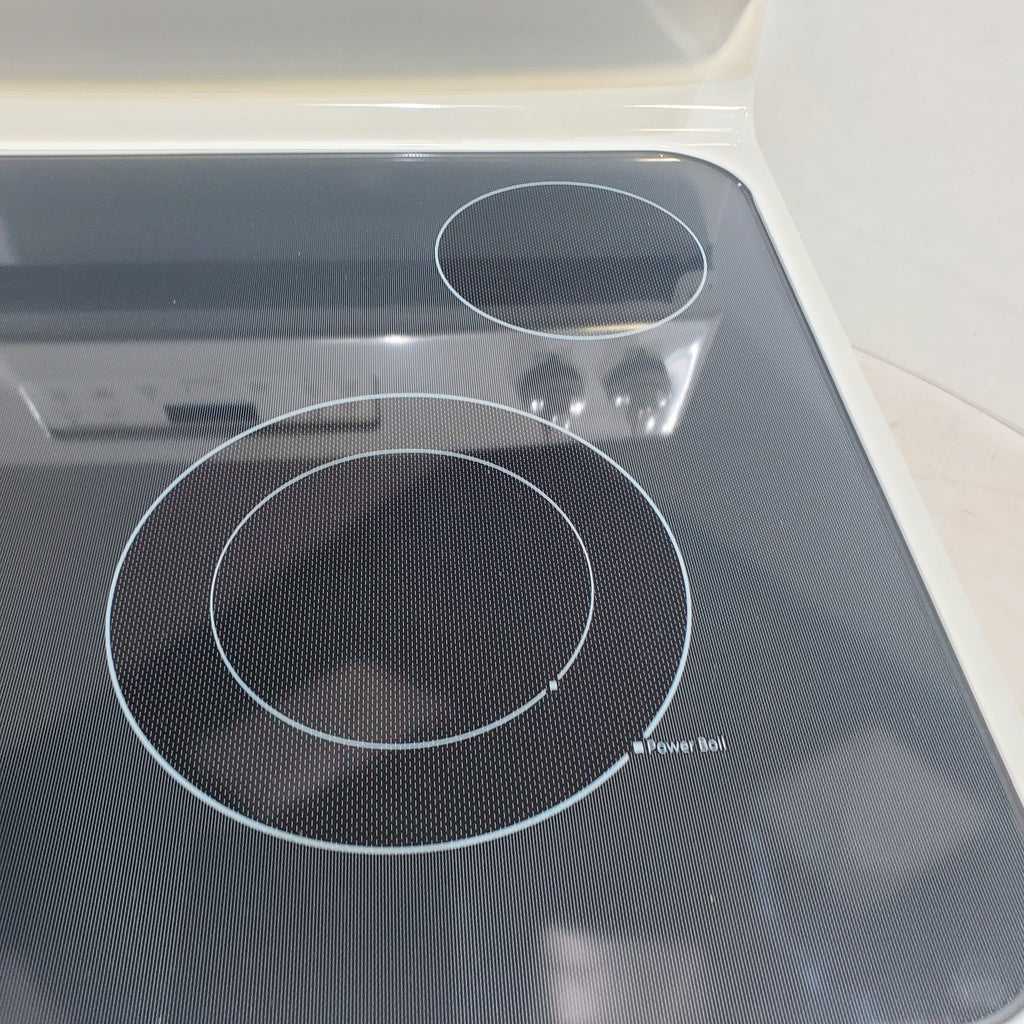 Pictures of White GE 5.3 cu. ft. 4 Element Freestanding Electric Range with Dual Element Baking - Scratch & Dent - Minor - Neu Appliance Outlet - Discount Appliance Outlet in Austin, Tx