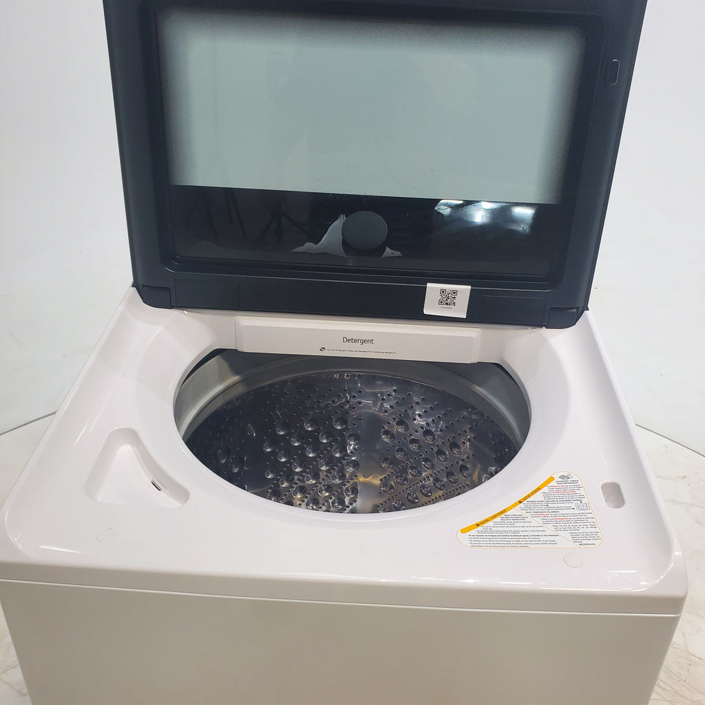 Pictures of LG 5.3 cu. ft. SMART Mega Capacity Top Load Washer in Alpine White with Agitator, Easy Unload and TurboWash3D Technology - Scratch & Dent - Minor - Neu Appliance Outlet - Discount Appliance Outlet in Austin, Tx