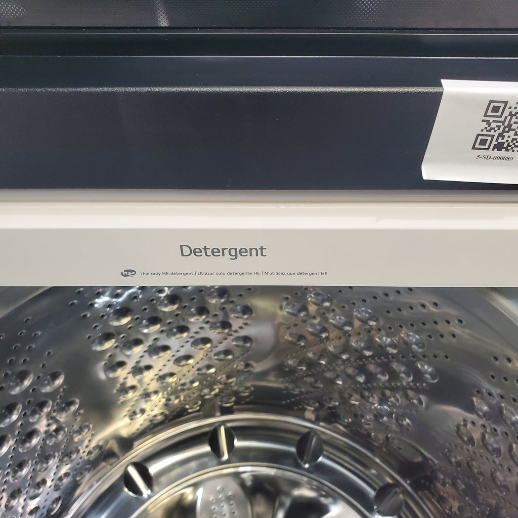 Pictures of LG 5.3 cu. ft. SMART Mega Capacity Top Load Washer in Alpine White with Agitator, Easy Unload and TurboWash3D Technology - Scratch & Dent - Minor - Neu Appliance Outlet - Discount Appliance Outlet in Austin, Tx