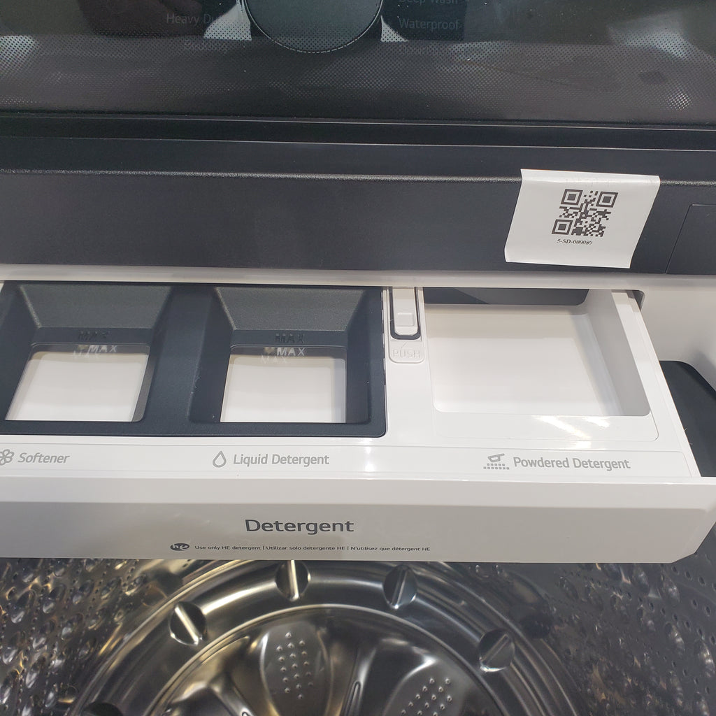 Pictures of LG 5.3 cu. ft. SMART Mega Capacity Top Load Washer in Alpine White with Agitator, Easy Unload and TurboWash3D Technology - Scratch & Dent - Minor - Neu Appliance Outlet - Discount Appliance Outlet in Austin, Tx