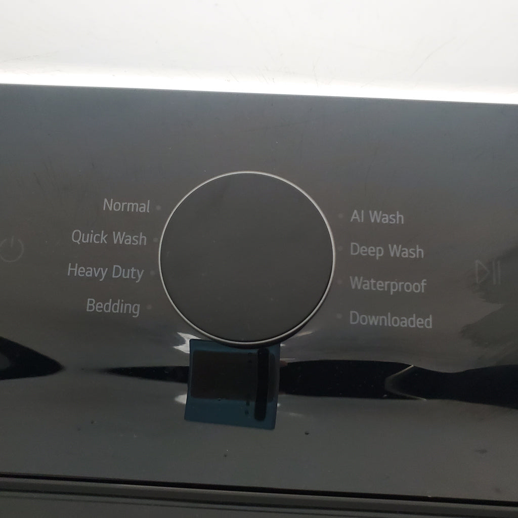 Pictures of LG 5.3 cu. ft. SMART Mega Capacity Top Load Washer in Alpine White with Agitator, Easy Unload and TurboWash3D Technology - Scratch & Dent - Minor - Neu Appliance Outlet - Discount Appliance Outlet in Austin, Tx
