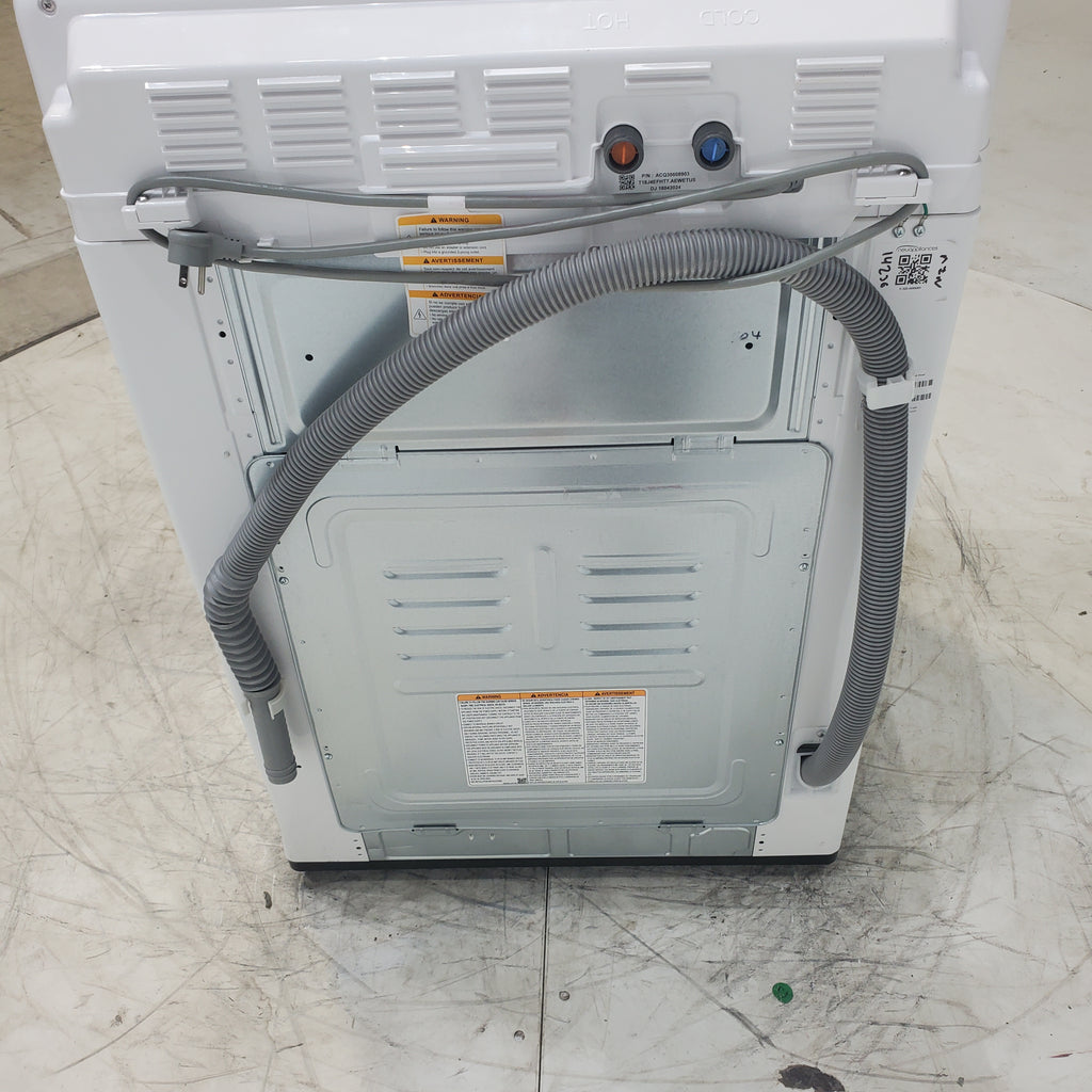 Pictures of LG 5.3 cu. ft. SMART Mega Capacity Top Load Washer in Alpine White with Agitator, Easy Unload and TurboWash3D Technology - Scratch & Dent - Minor - Neu Appliance Outlet - Discount Appliance Outlet in Austin, Tx