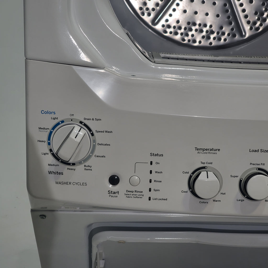 Pictures of GE 3.8 cu. ft. Laundry Center Washer and 5.9 cu. ft. Electric Dryer with Electro-Mechanical Rotary Dial Controls - Scratch & Dent - Minor - Neu Appliance Outlet - Discount Appliance Outlet in Austin, Tx