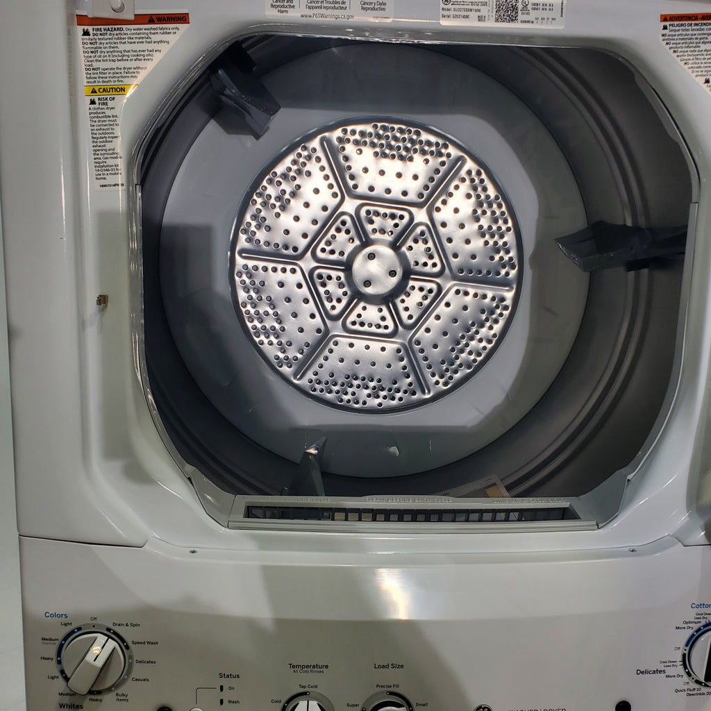 Pictures of GE 3.8 cu. ft. Laundry Center Washer and 5.9 cu. ft. Electric Dryer with Electro-Mechanical Rotary Dial Controls - Scratch & Dent - Minor - Neu Appliance Outlet - Discount Appliance Outlet in Austin, Tx