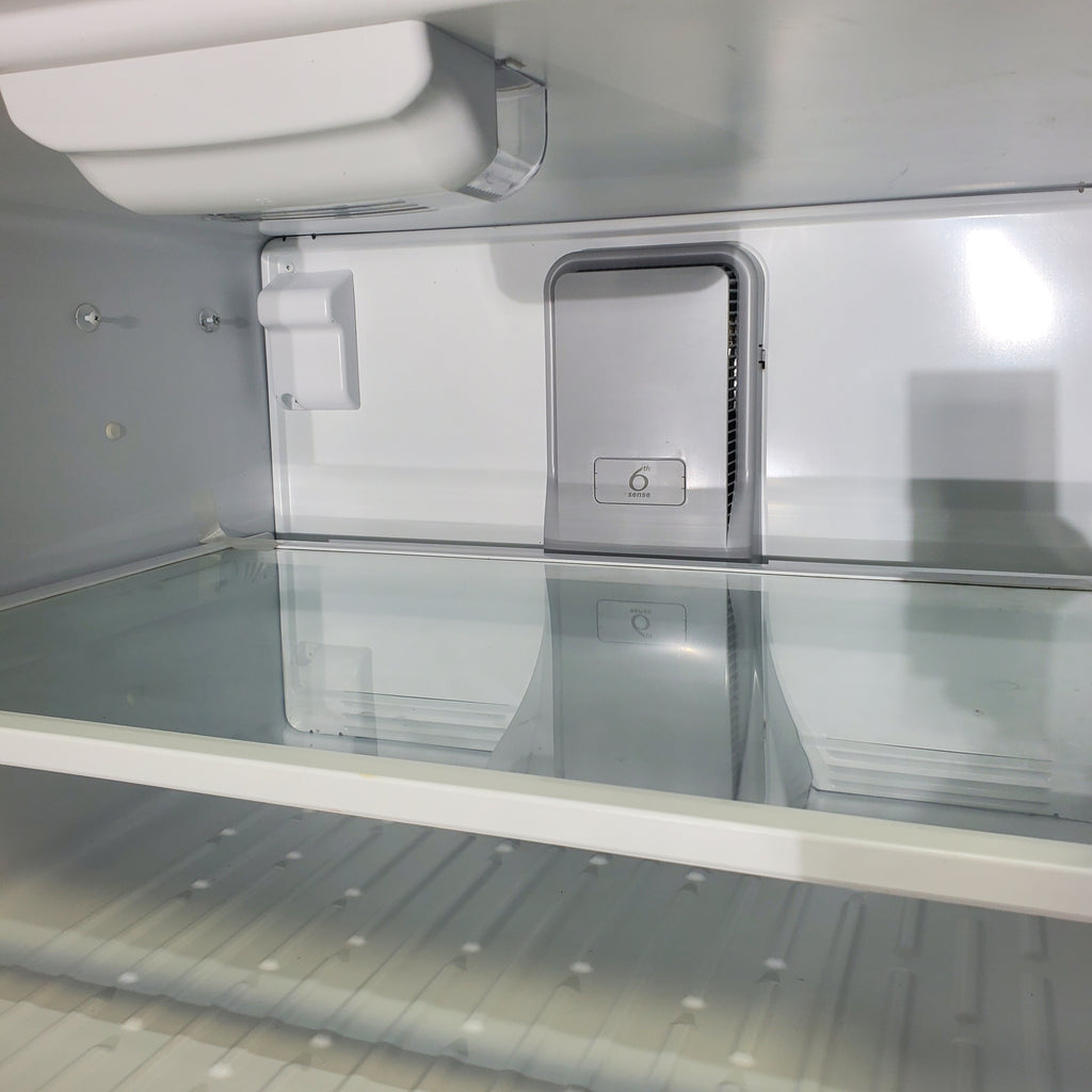 Pictures of 32.5" Wide Whirlpool 21 cu ft Capacity Top Freezer Refrigerator with Can Caddy Storage - Certified Refurbished - Neu Appliance Outlet - Discount Appliance Outlet in Austin, Tx