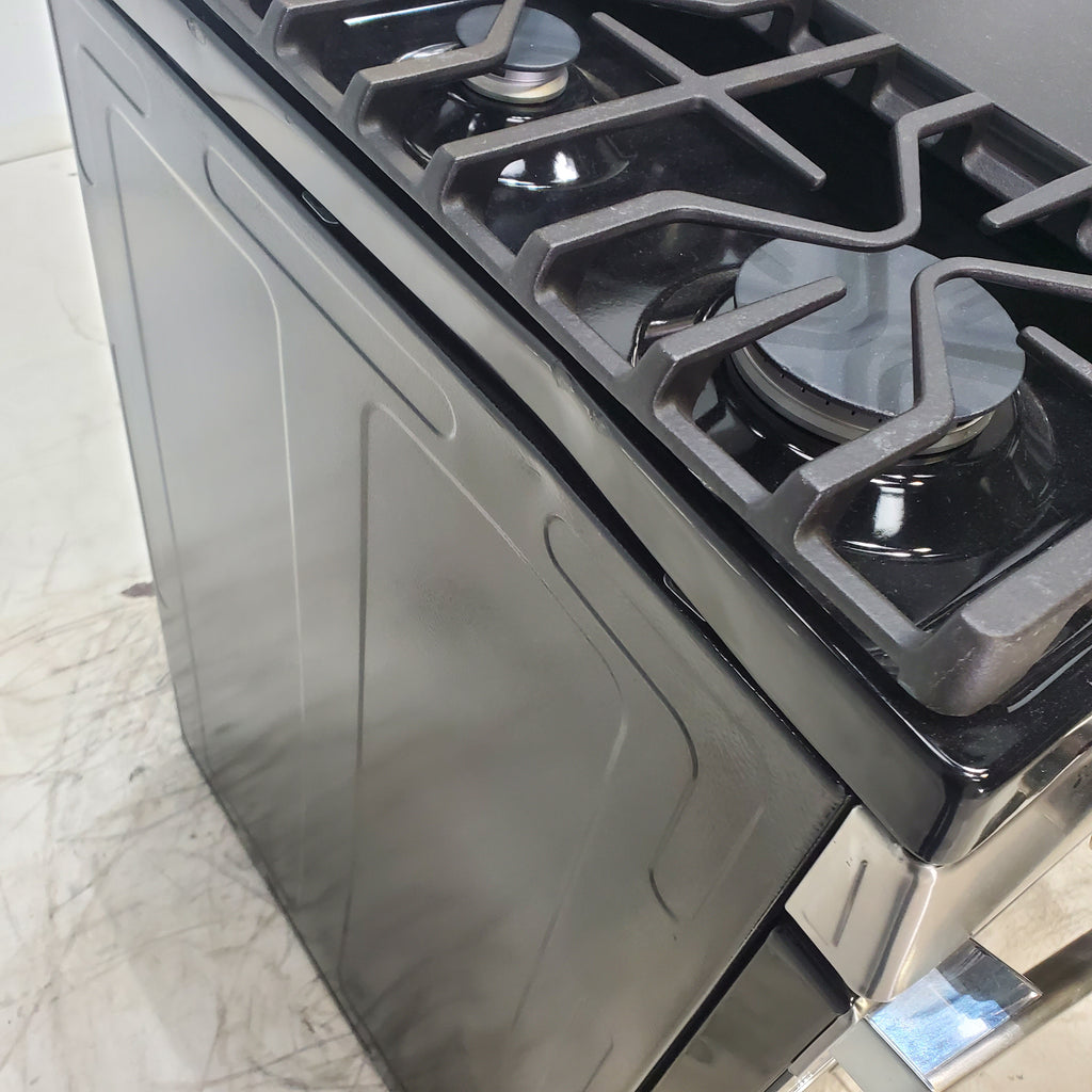 Pictures of Stainless Steel GE 5.0 cu. ft. Freestanding 5 Burner Gas Range with Cast-Iron Grates - Scratch & Dent - Minor - Neu Appliance Outlet - Discount Appliance Outlet in Austin, Tx