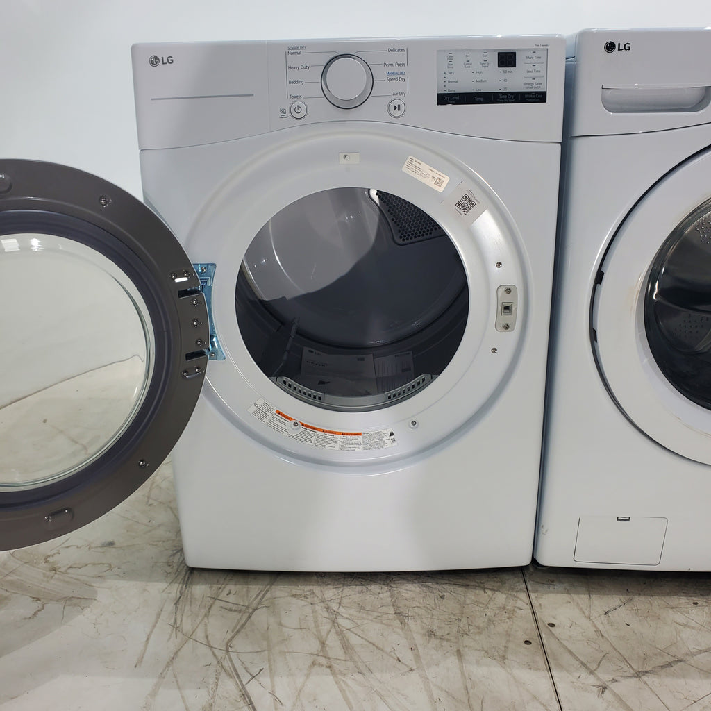 Pictures of ENERGY STAR LG 4.5 cu. ft. Front Load Washer with LG 6Motion Technology and ENERGY STAR LG 7.4 cu. ft. Electric Vented Dryer with Sensor Dry and SmartThinQ Technology - Open Box - Neu Appliance Outlet - Discount Appliance Outlet in Austin, Tx