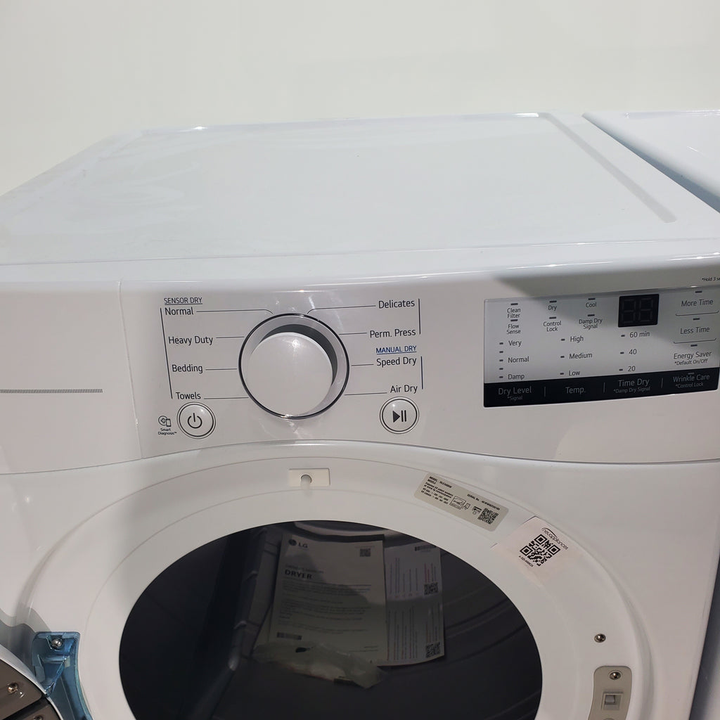 Pictures of ENERGY STAR LG 4.5 cu. ft. Front Load Washer with LG 6Motion Technology and ENERGY STAR LG 7.4 cu. ft. Electric Vented Dryer with Sensor Dry and SmartThinQ Technology - Open Box - Neu Appliance Outlet - Discount Appliance Outlet in Austin, Tx