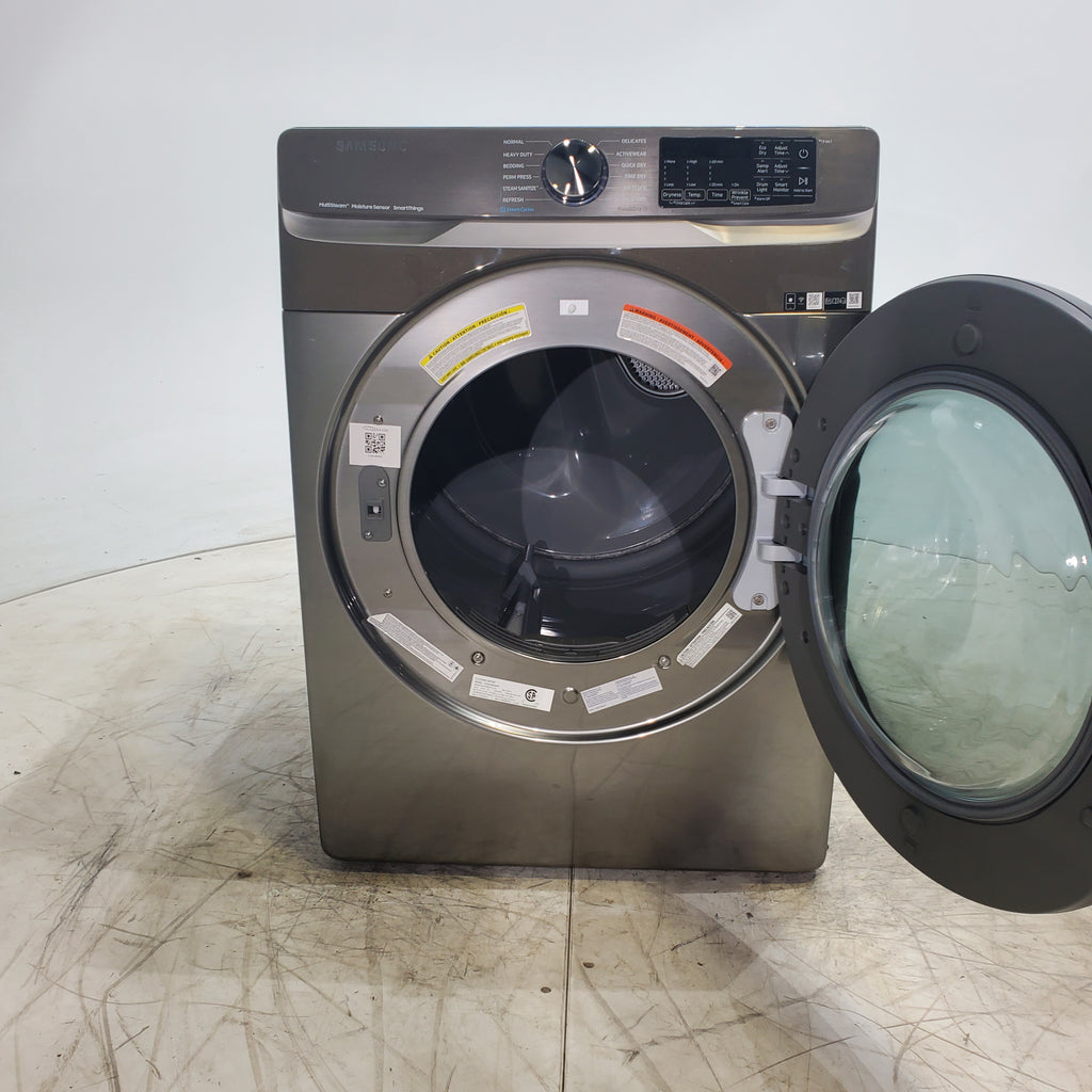 Pictures of Platinum Samsung 7.5 cu. ft. Front Load Gas Dryer with Steam - Scratch & Dent - Minor - Neu Appliance Outlet - Discount Appliance Outlet in Austin, Tx