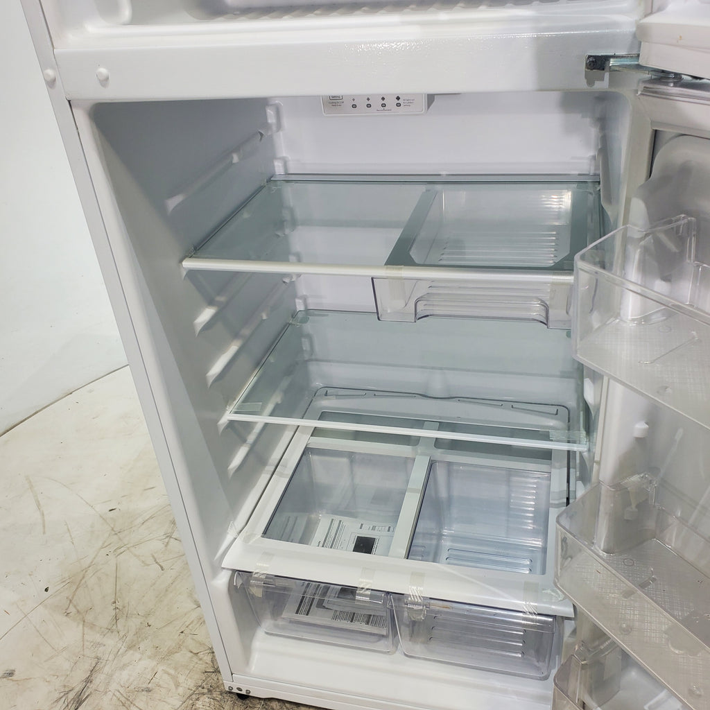 Pictures of 28" Wide White Whirlpool 18 cu. ft. Top Freezer Refrigerator with Flexi-Slide Bin - Scratch & Dent  - Minor - Neu Appliance Outlet - Discount Appliance Outlet in Austin, Tx