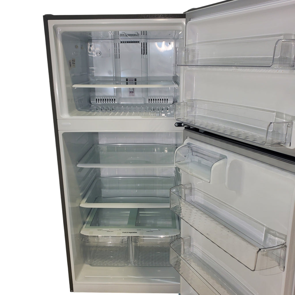 Pictures of 30" Wide Stainless Steel ENERGY STAR LG 20.2 cu. ft. Top Freezer Refrigerator with Reversible Door - Scratch and Dent - Moderate - Neu Appliance Outlet - Discount Appliance Outlet in Austin, Tx