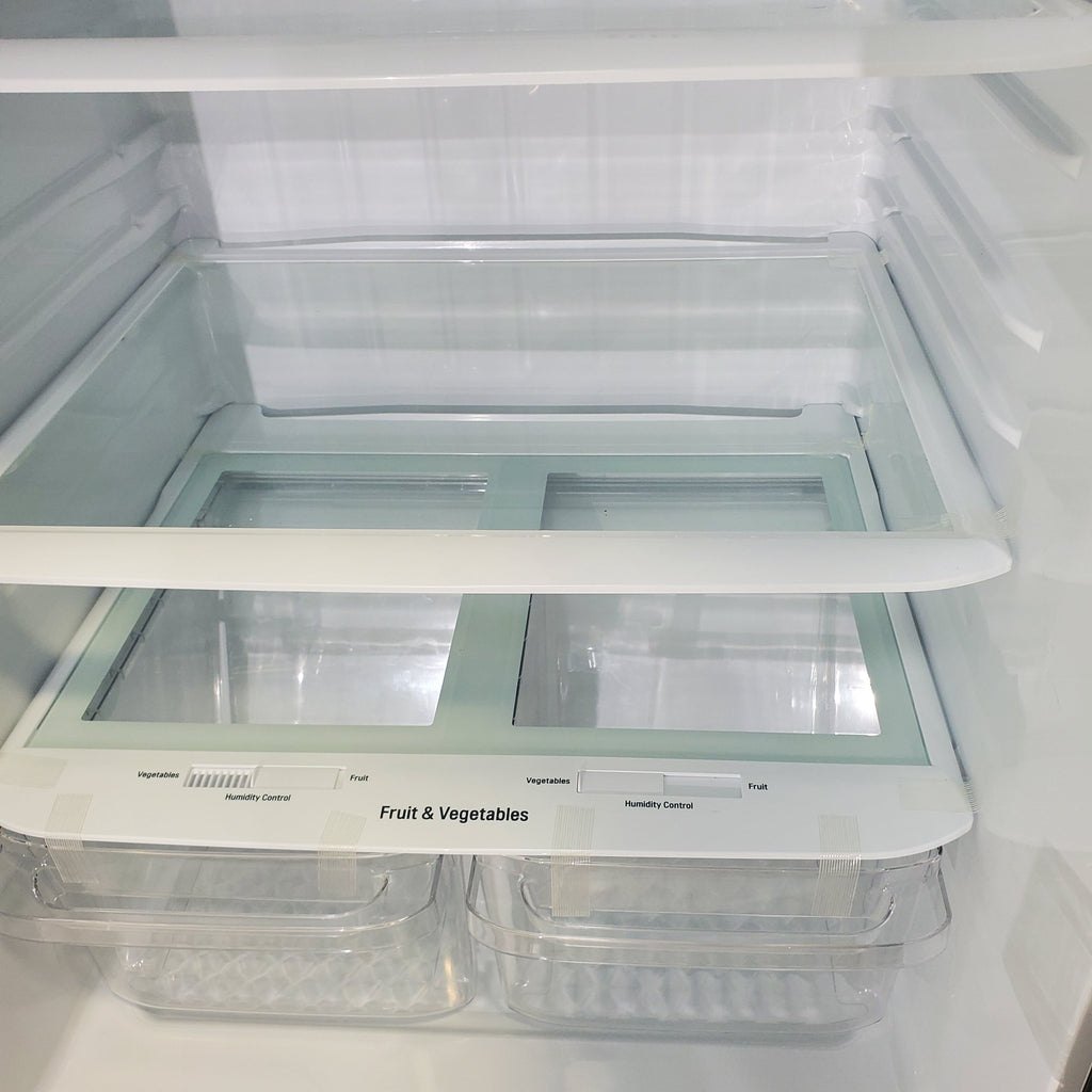 Pictures of 30" Wide Stainless Steel ENERGY STAR LG 20.2 cu. ft. Top Freezer Refrigerator with Reversible Door - Scratch and Dent - Moderate - Neu Appliance Outlet - Discount Appliance Outlet in Austin, Tx