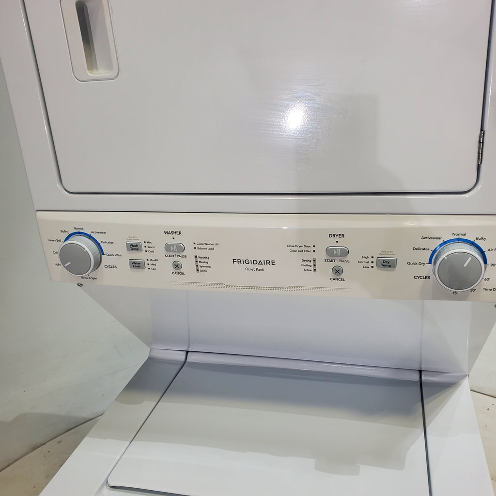 Pictures of Frigidaire Stacked Laundry Center with 3.9 cu ft Capacity Washer and 5.6 cu ft Electric Dryer with Maxfill Option- Scratch & Dent - Moderate - Neu Appliance Outlet - Discount Appliance Outlet in Austin, Tx