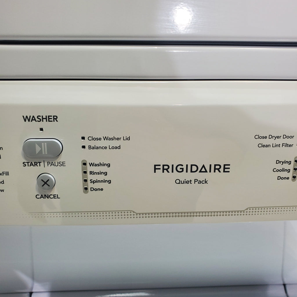 Pictures of Frigidaire Stacked Laundry Center with 3.9 cu ft Capacity Washer and 5.6 cu ft Electric Dryer with Maxfill Option- Scratch & Dent - Moderate - Neu Appliance Outlet - Discount Appliance Outlet in Austin, Tx