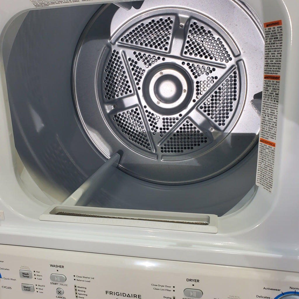 Pictures of Frigidaire Stacked Laundry Center with 3.9 cu ft Capacity Washer and 5.6 cu ft Electric Dryer with Maxfill Option- Scratch & Dent - Moderate - Neu Appliance Outlet - Discount Appliance Outlet in Austin, Tx