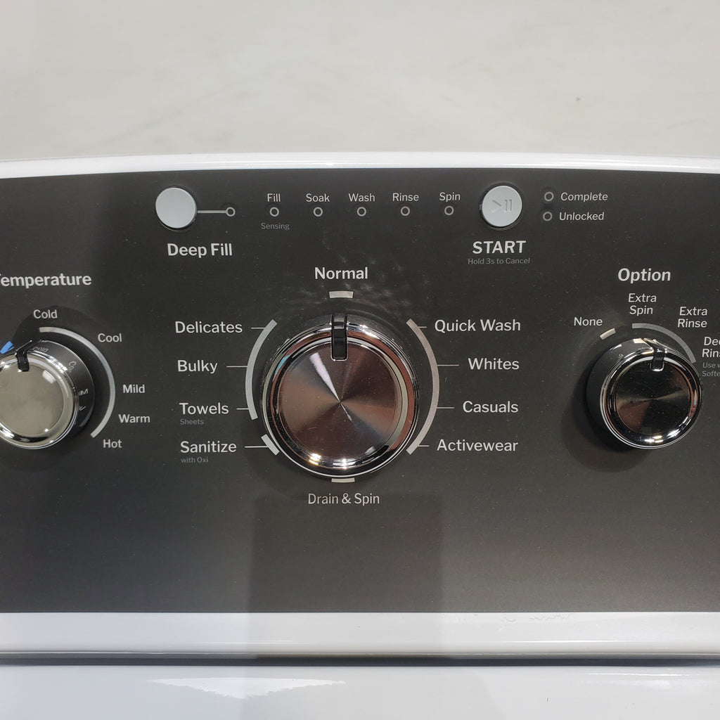Pictures of GE 4.5 cu. ft. Capacity Washer with Stainless Steel Basket, Cold Plus and Wash Boost and GE 7.4 cu. ft. Capacity Electric Dryer with Up To 120 ft. Venting and Sensor Dry - Scratch & Dent - Minor | Moderate - Neu Appliance Outlet - Discount Appliance Outlet in Austin, Tx