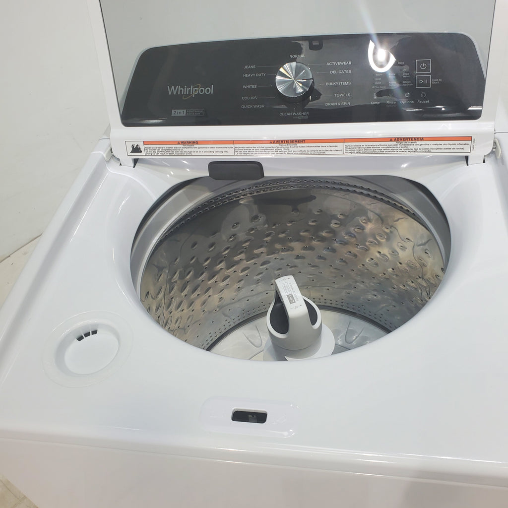 Pictures of White Whirlpool 4.7 - 4.8 cu ft Capacity Top-Load Washer with 2 in 1 Removable Agitator - Scratch & Dent - Minor - Neu Appliance Outlet - Discount Appliance Outlet in Austin, Tx