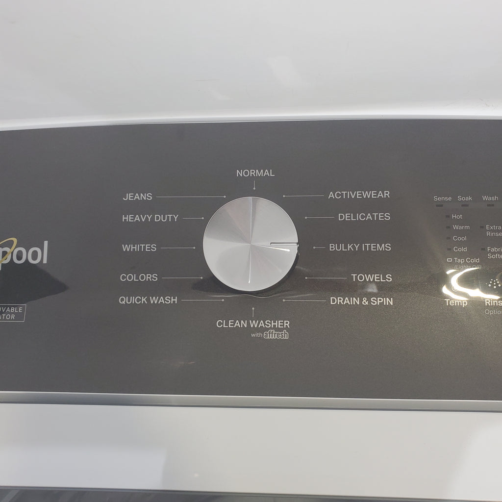 Pictures of White Whirlpool 4.7 - 4.8 cu ft Capacity Top-Load Washer with 2 in 1 Removable Agitator - Scratch & Dent - Minor - Neu Appliance Outlet - Discount Appliance Outlet in Austin, Tx