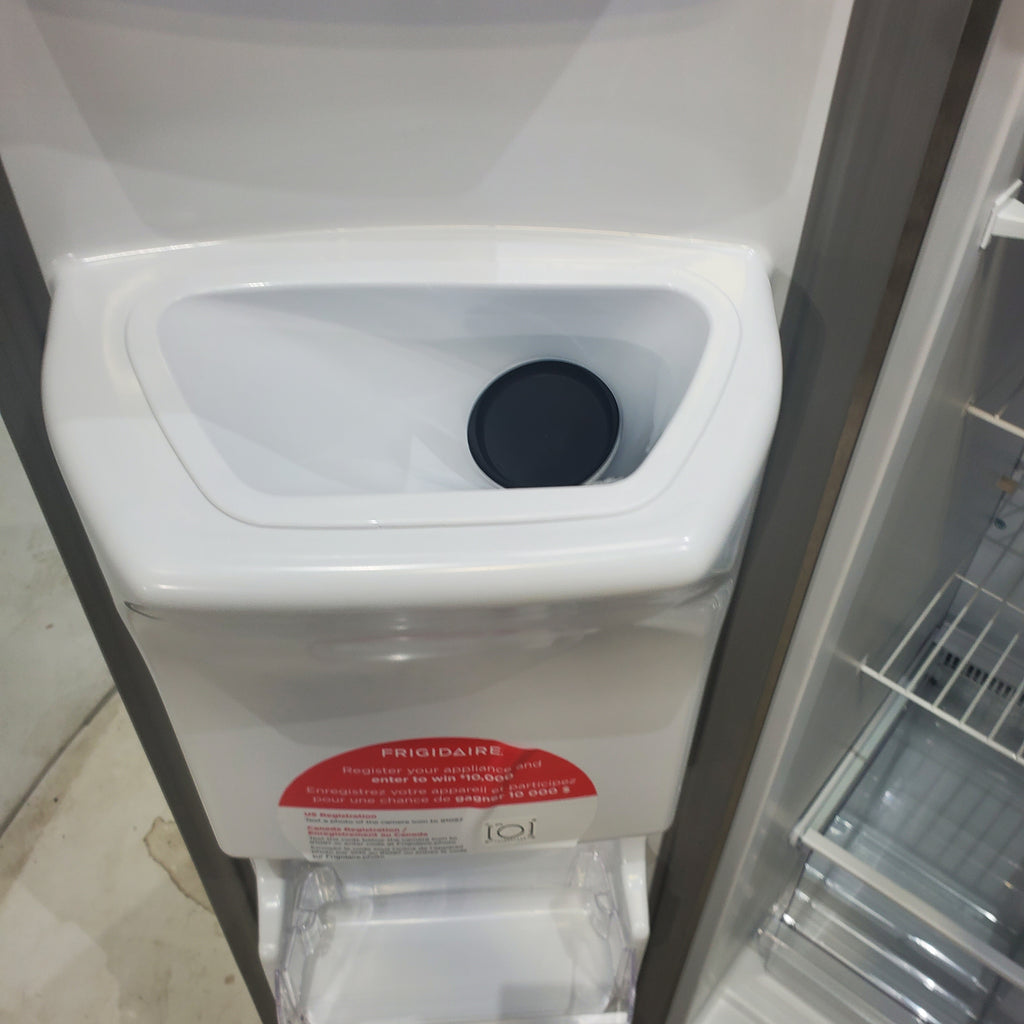 Pictures of Stainless Steel ENERGY STAR Frigidaire 25.6 cu. ft. Side by Side Refrigerator with Exterior Water and Ice Dispenser - Scratch & Dent - Moderate - Neu Appliance Outlet - Discount Appliance Outlet in Austin, Tx