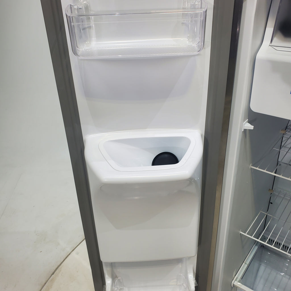 Pictures of Stainless Steel ENERGY STAR Frigidaire 25.6 cu. ft. Side by Side Refrigerator with Exterior Water and Ice Dispenser - Scratch & Dent - Minor - Neu Appliance Outlet - Discount Appliance Outlet in Austin, Tx